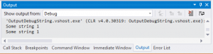 Окно Output в Visual Studio