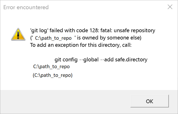 git status failed with code 128 sourcetree