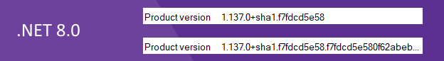 .Net 8 Product Version